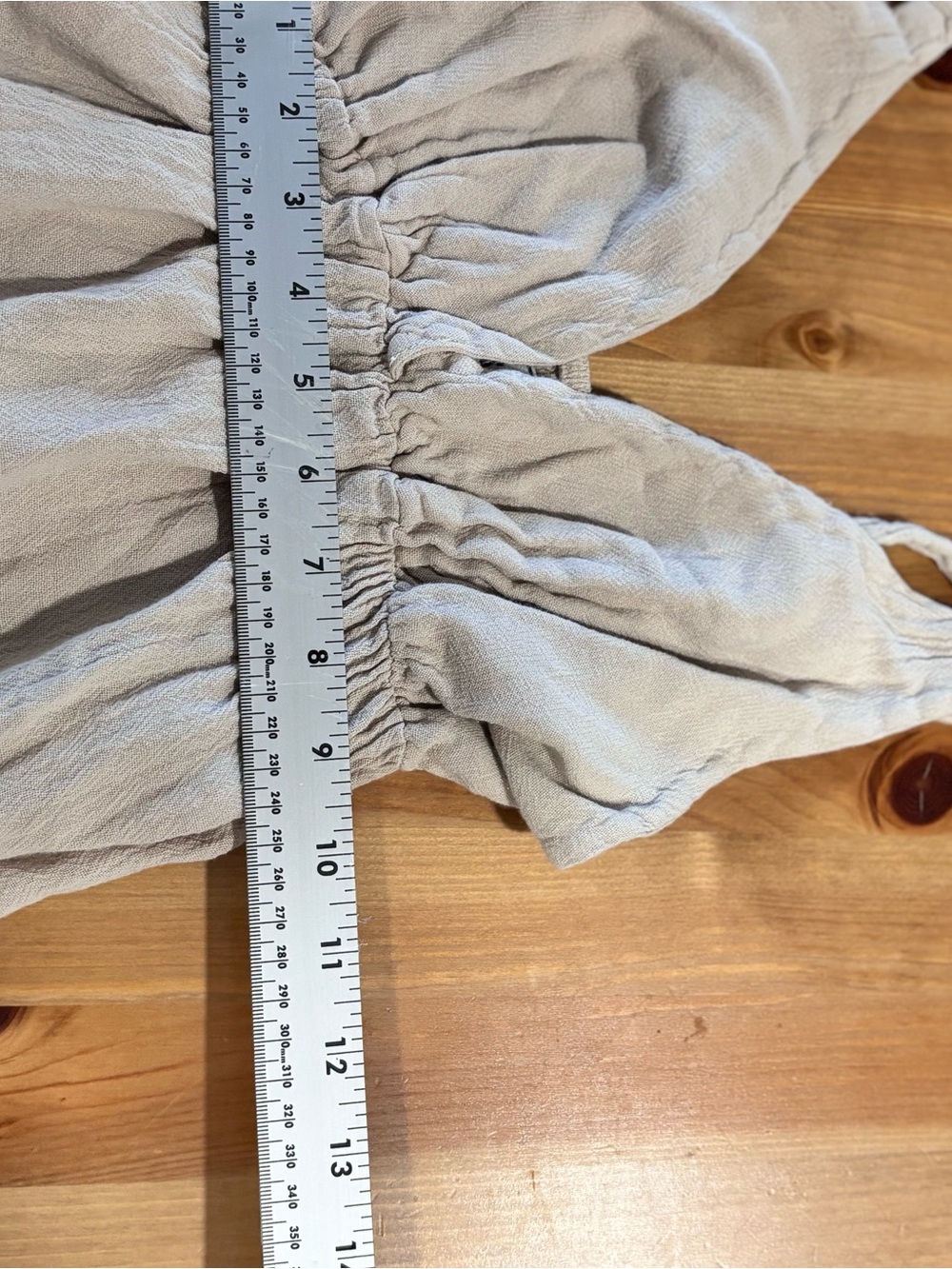 Seaspell Resort Wear Taupe Peruvian Cotton Gauze Tiered Maxi Dress Boho Medium - Picture 6 of 7